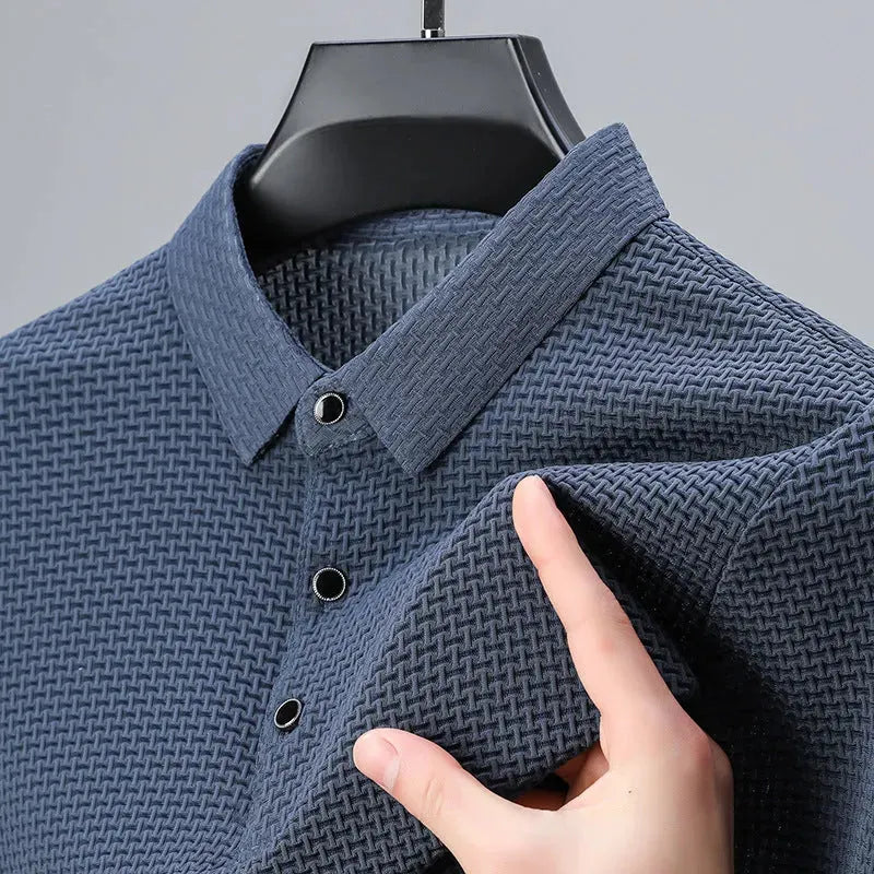 MEN'S RIBBED POLO T-SHIRT