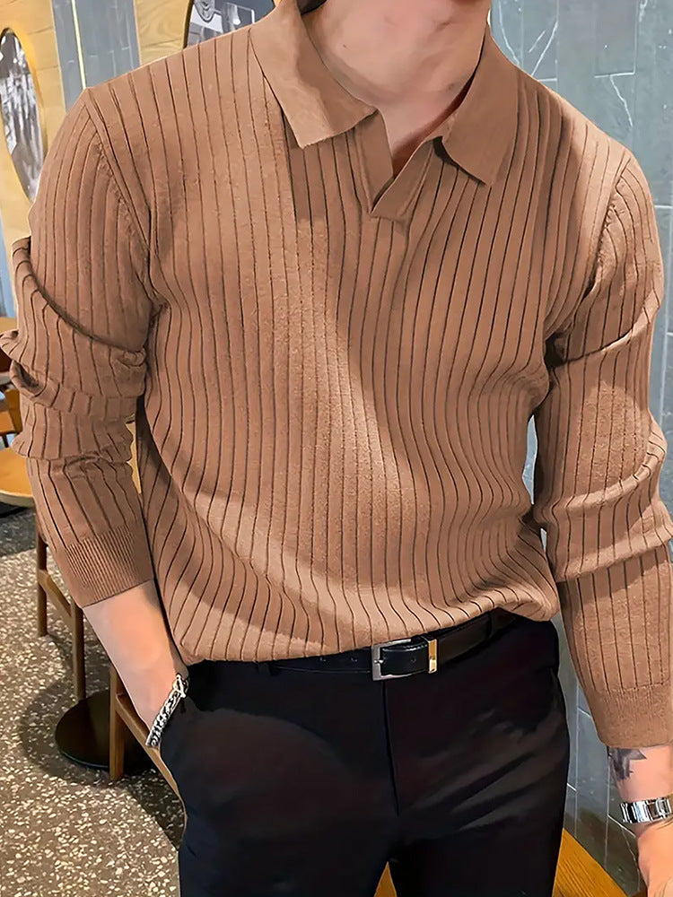 LAPEL | Old Money Slim Knit Polo Shirt