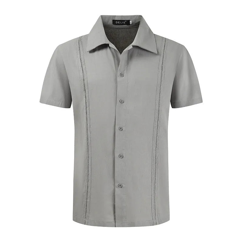 CAPRI | Men's Linen Shirt Casual Short Sleeved