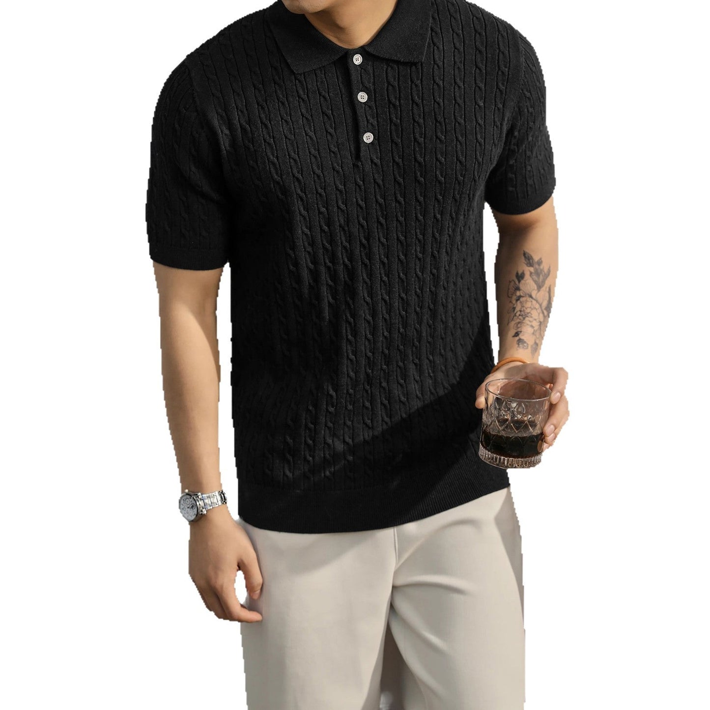 AQUA KINTTED POLO
