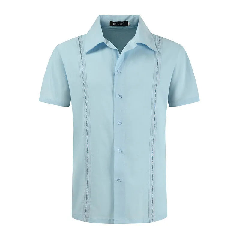 CAPRI | Men's Linen Shirt Casual Short Sleeved