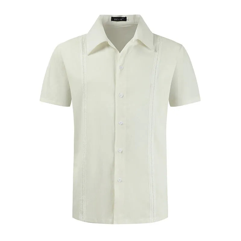 CAPRI | Men's Linen Shirt Casual Short Sleeved