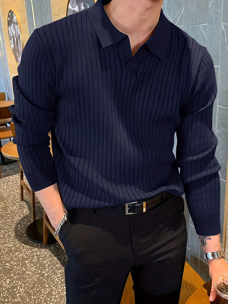 LAPEL | Old Money Slim Knit Polo Shirt