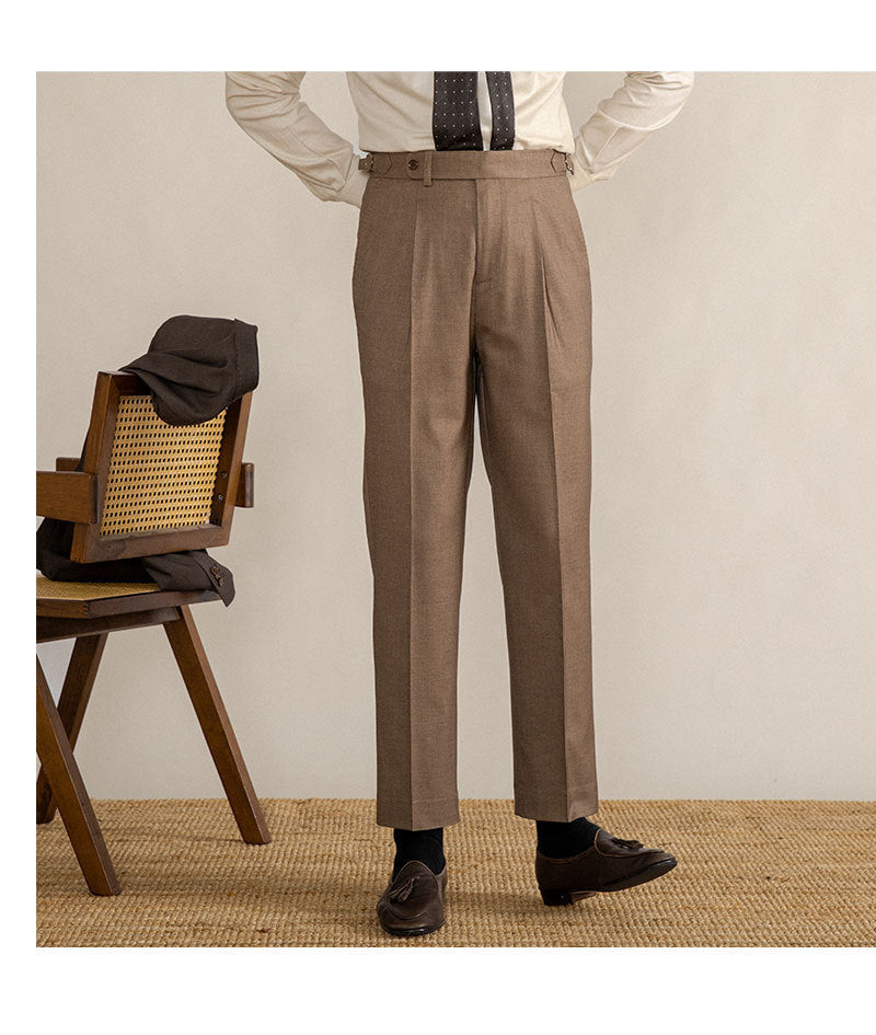 High-waistedstraight-leg Vintage Old Money Pants