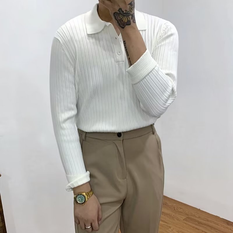 LAPEL | Old Money Slim Knit Polo Shirt