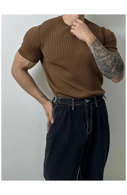 SAFIRE - Knitted Half Sleeve Top