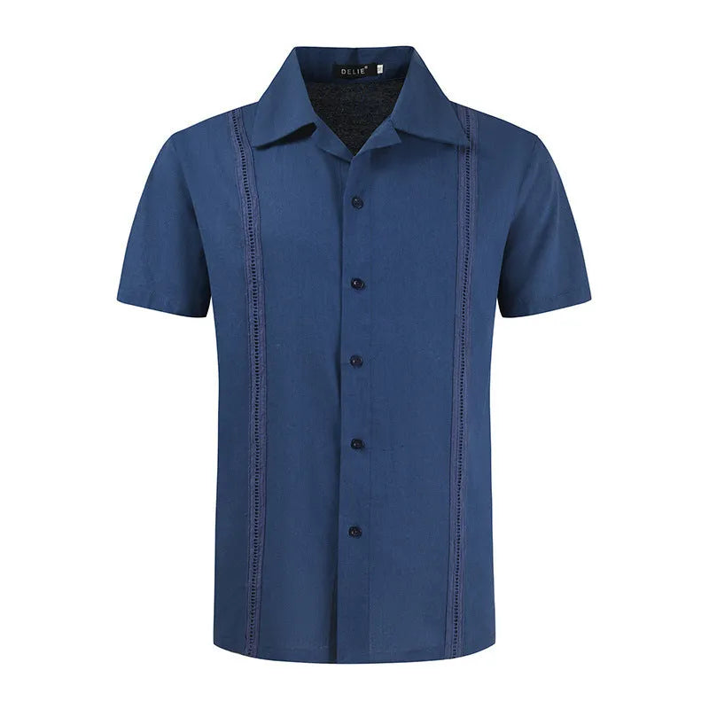 CAPRI | Men's Linen Shirt Casual Short Sleeved