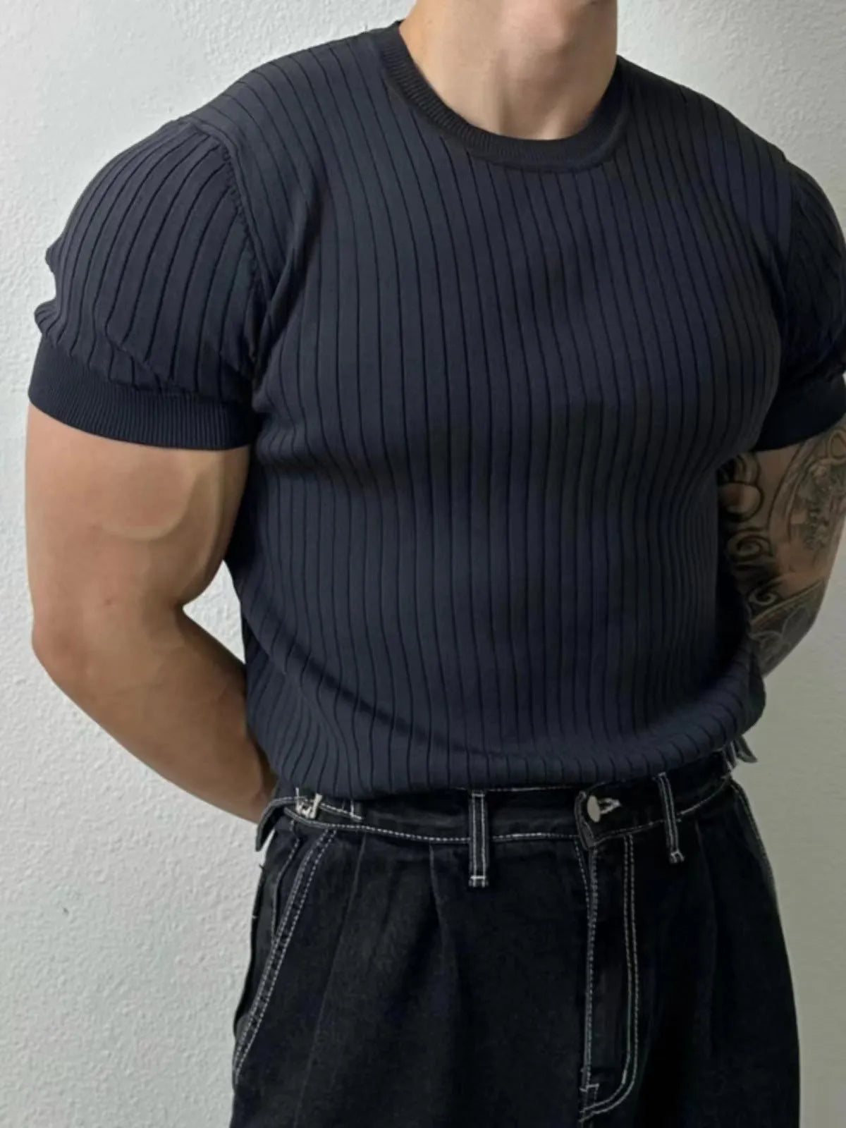 SAFIRE - Knitted Half Sleeve Top