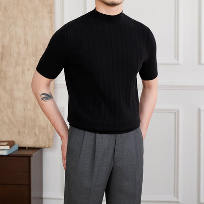 Half Turtleneck Short Sleeve T-shirt