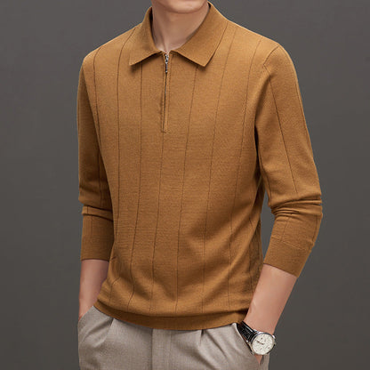 Striped Color Collision Design Bottoming Shirt