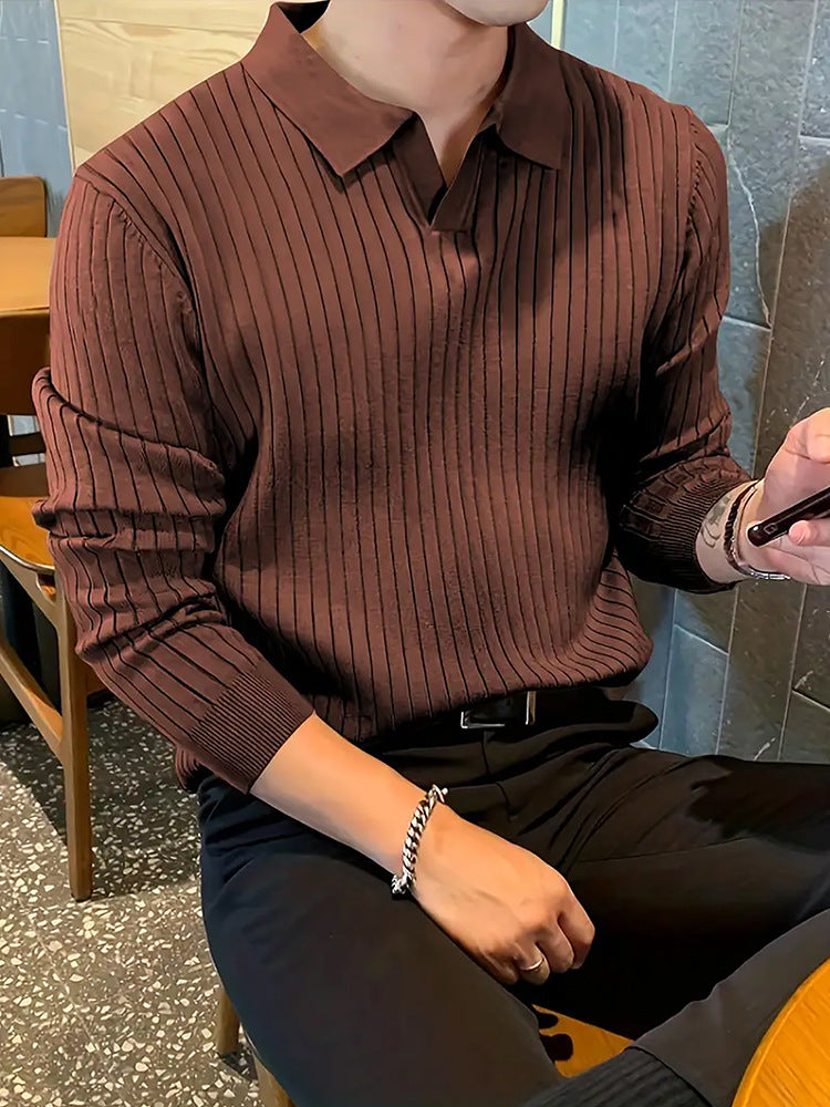 LAPEL | Old Money Slim Knit Polo Shirt