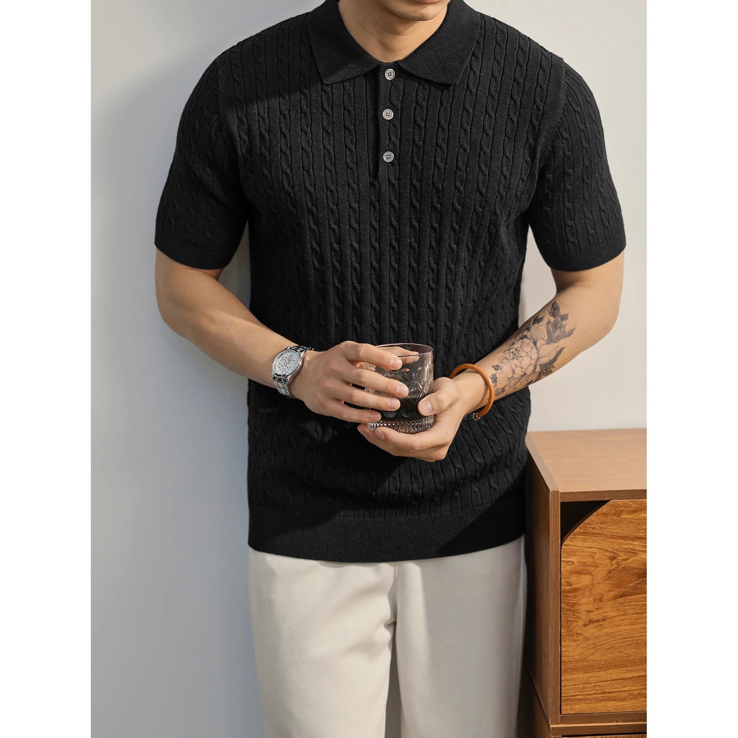 AQUA KINTTED POLO