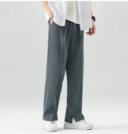 Men's Ice Silk Cool Casual Draping Suit Pants