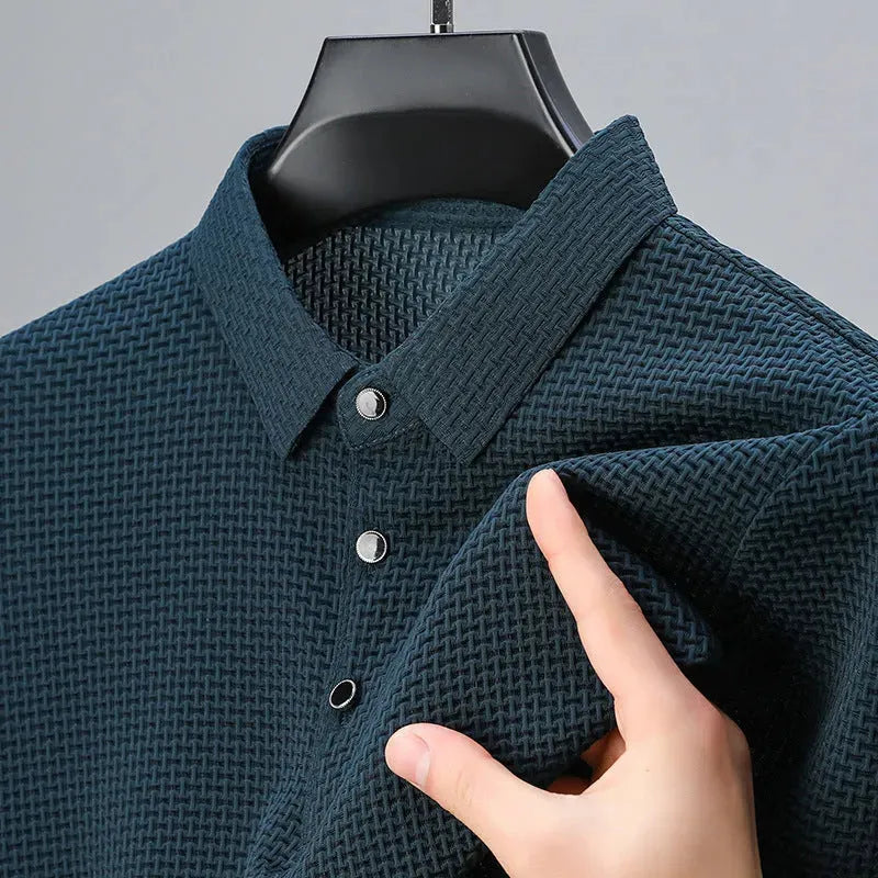 MEN'S RIBBED POLO T-SHIRT