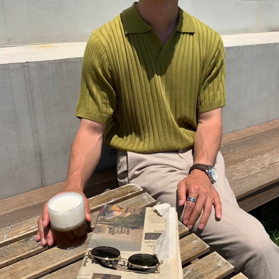 ELCLASO | Summer Old Money Lapel Knitting Top