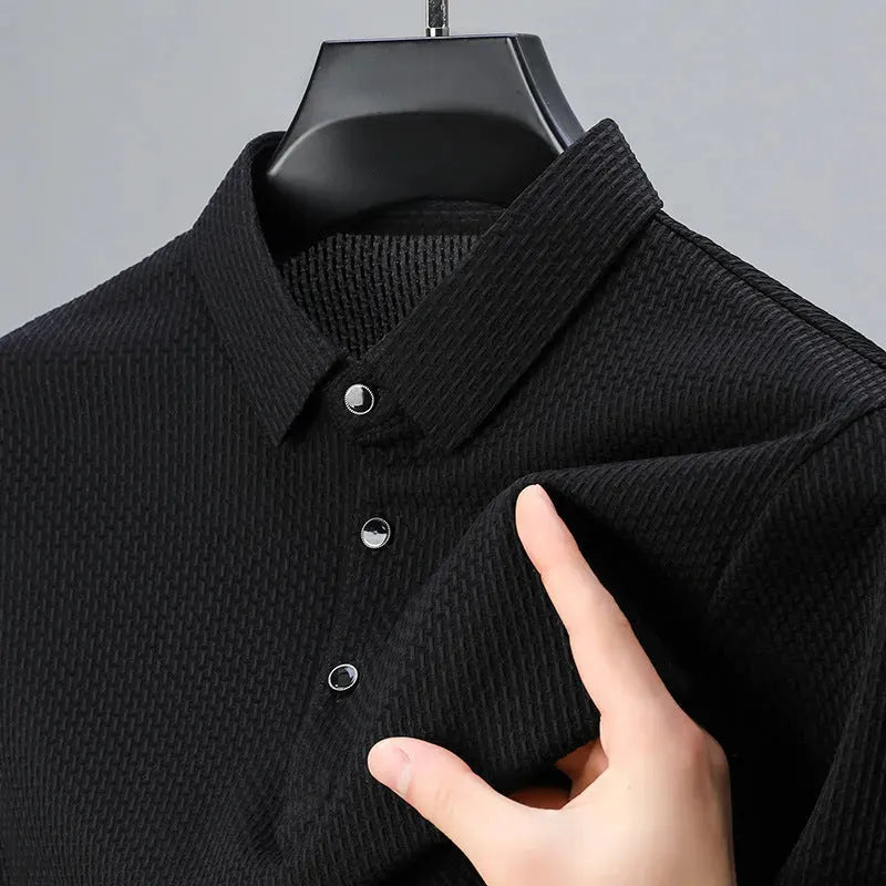 MEN'S RIBBED POLO T-SHIRT