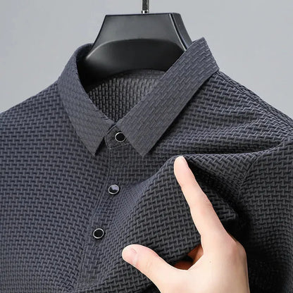 MEN'S RIBBED POLO T-SHIRT
