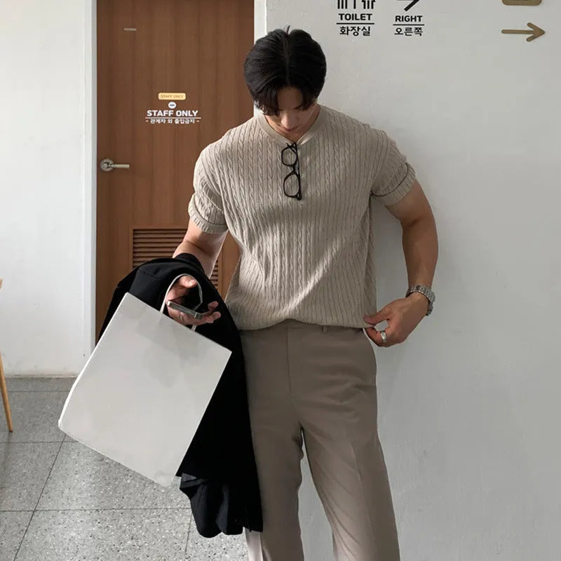 Leisure ™ | Knitted Sweater Striped T-shirt