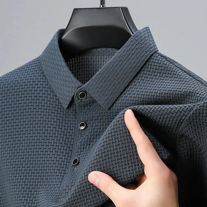 MEN'S RIBBED POLO T-SHIRT