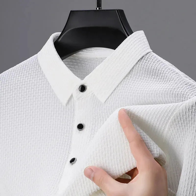MEN'S RIBBED POLO T-SHIRT