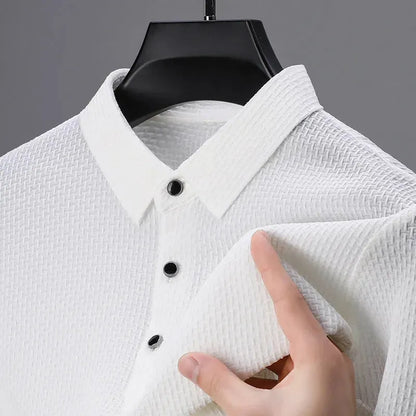 MEN'S RIBBED POLO T-SHIRT