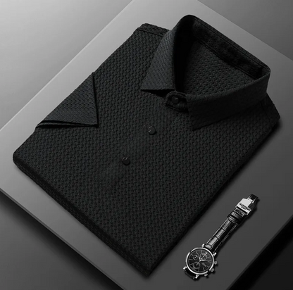 MEN'S RIBBED POLO T-SHIRT