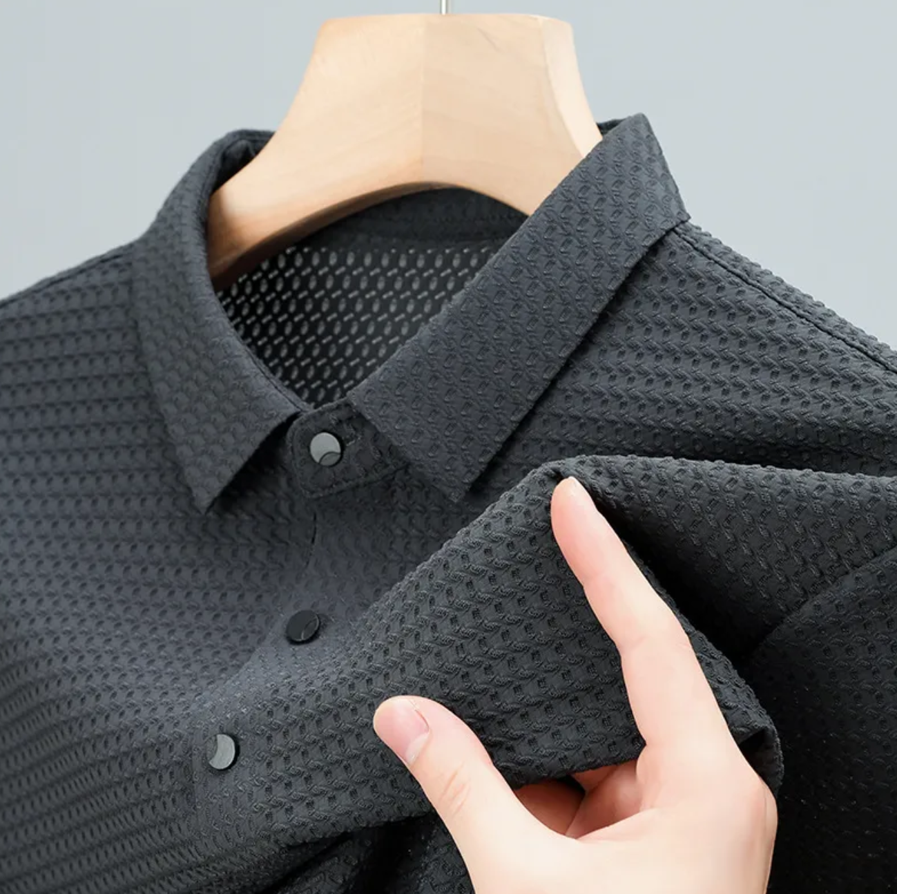 MEN'S RIBBED POLO T-SHIRT