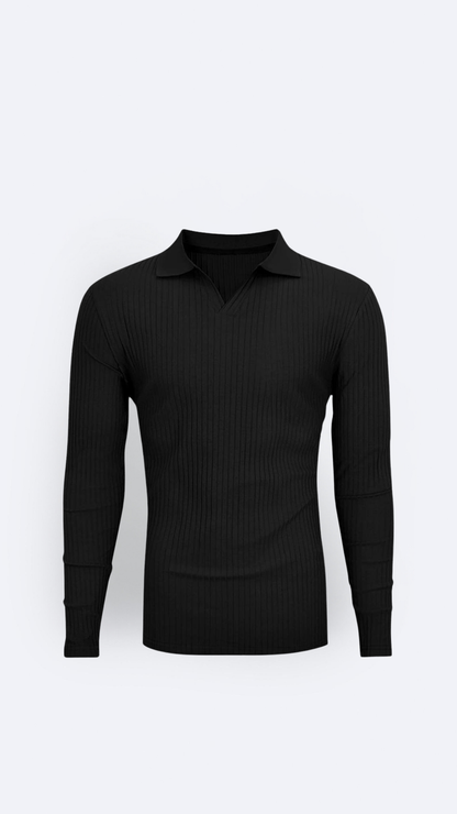LAPEL | Old Money Slim Knit Polo Shirt