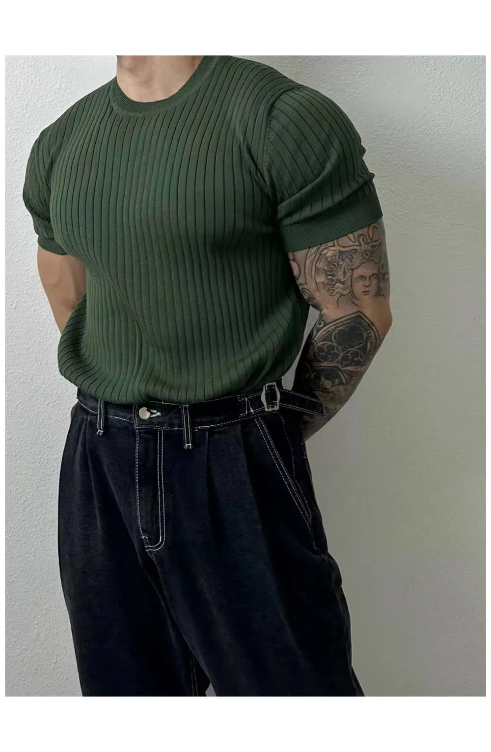 SAFIRE - Knitted Half Sleeve Top
