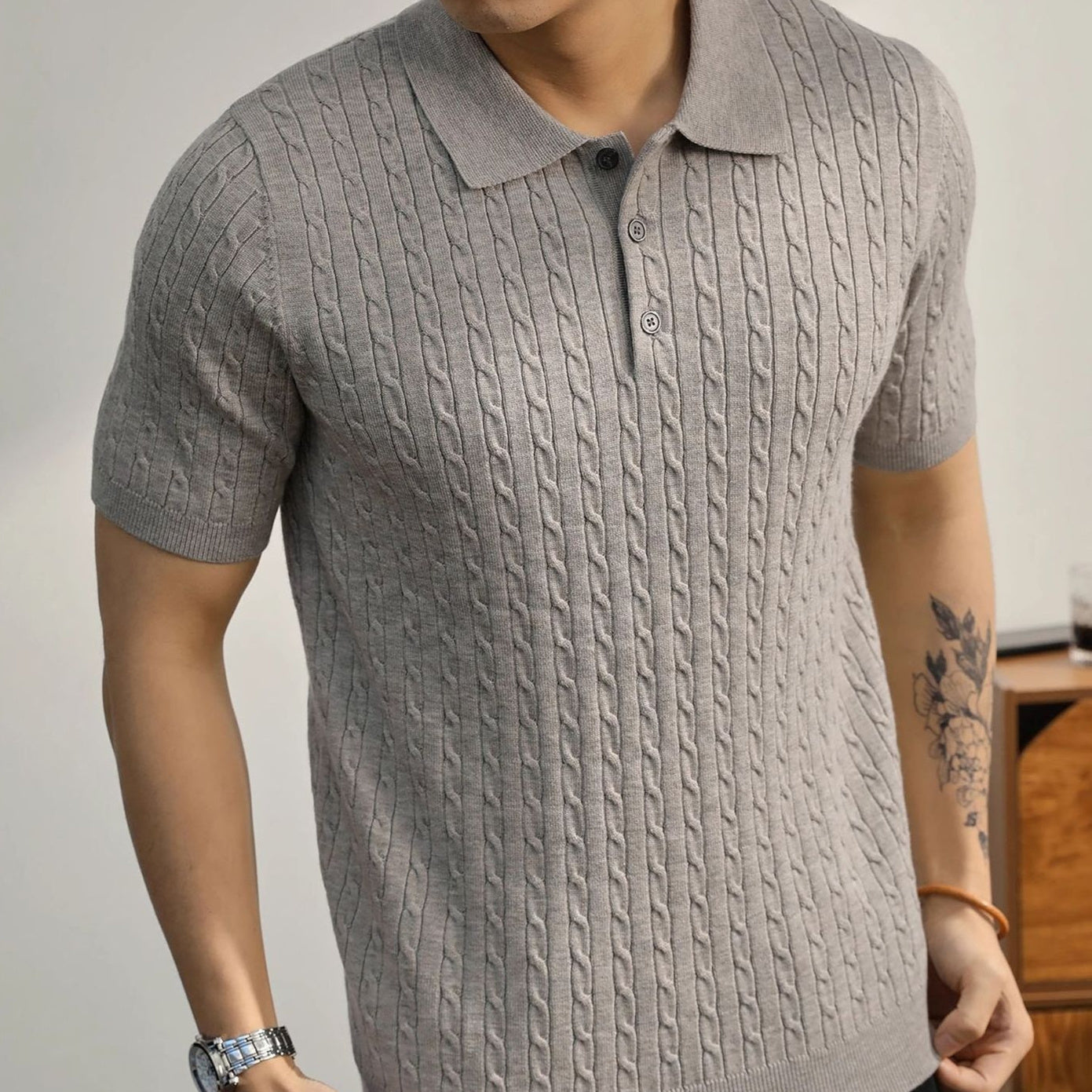 AQUA KINTTED POLO