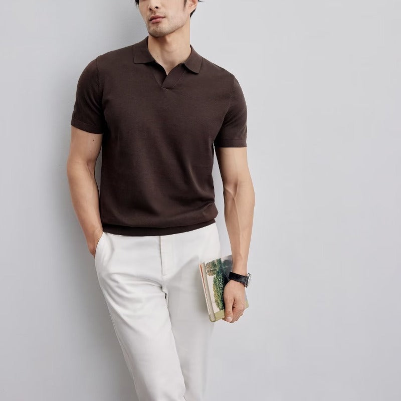 CAVIRE | Men's Old Money Casual Short Sleeve