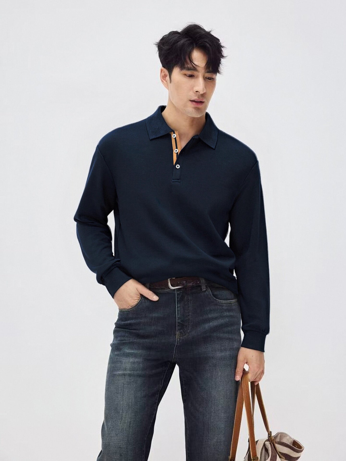SAFI CASUAL LONG SLEEVE POLO