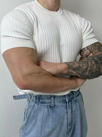 SAFIRE - Knitted Half Sleeve Top