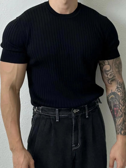 SAFIRE - Knitted Half Sleeve Top