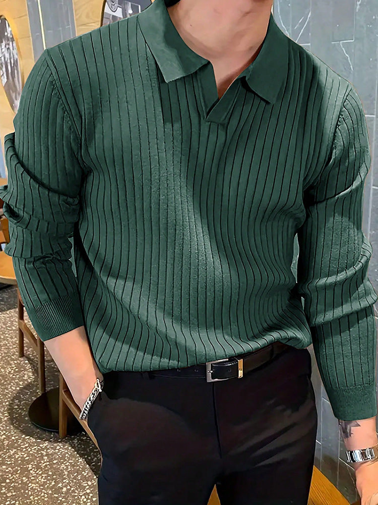 LAPEL | Old Money Slim Knit Polo Shirt