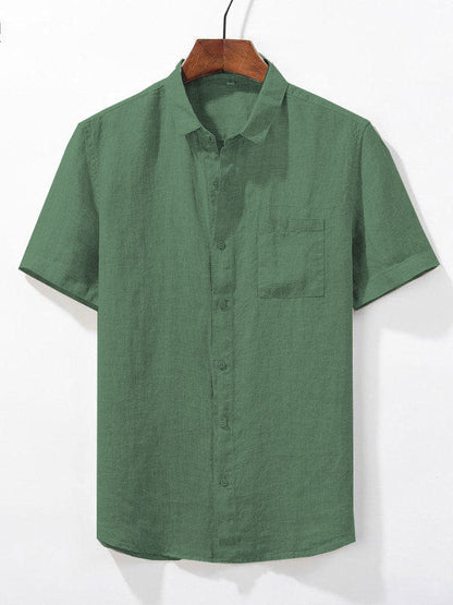 AMURE Linen Casual Lapel Shirt