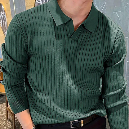 LAPEL | Old Money Slim Knit Polo Shirt