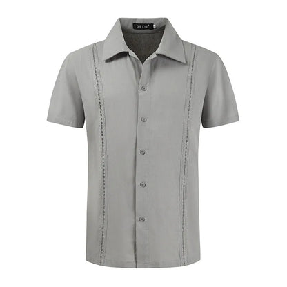 CAPRI | Men's Linen Shirt Casual Short Sleeved
