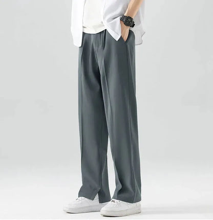 Men's Ice Silk Cool Casual Draping Suit Pants