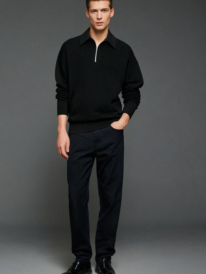 VEIR - Long Sleeve Knitwear Zipper Polo